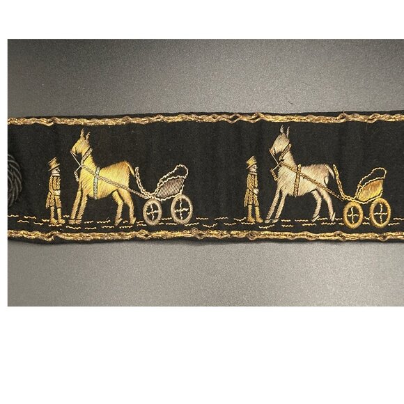 Hermès Paris Vintage Equestrian Silk Embroidered Belt w/ Tassel – Rare Collector